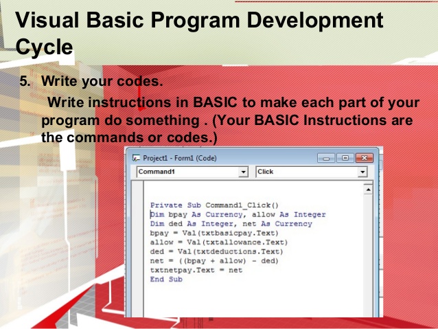 visual basic coding examples